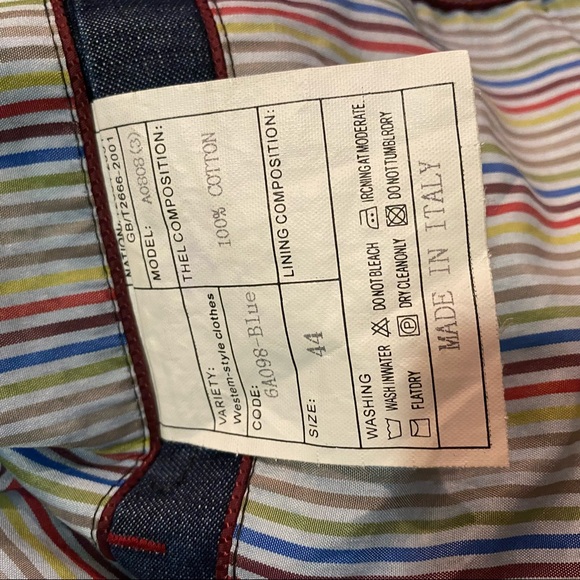 COPY - Aolige men's club dark blue jeans blazer size 44 from Italy 💙 - Picture 9 of 11